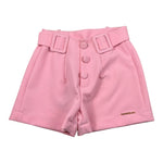 Marc Ellis Short Tinta Unita con Cintura per Bambina JMJSO91177 ROSA MARC ELLIS 