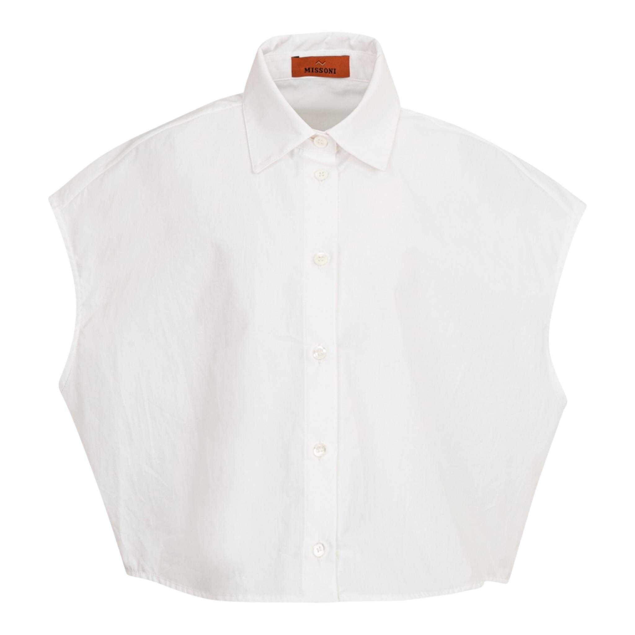 Missoni Camicia Giromanica Tinta Unita  per Bambina MW5A92 BIANCO MISSONI 