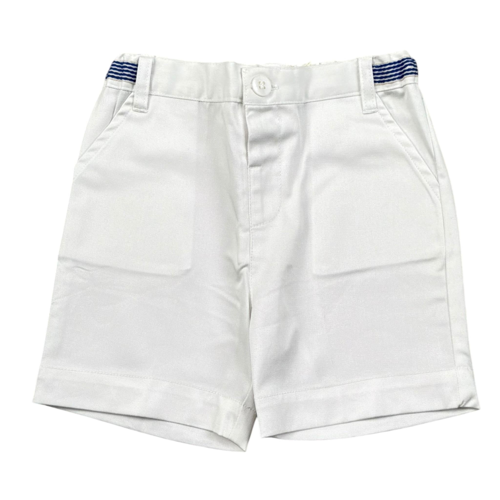 Malvi & Co Bermuda tinta unita con Elastico In Vita Bianco per Neonato S25B217PNCD BIANCO MALVI & CO 