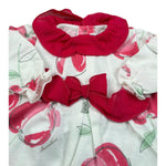 Barcellino Tutina Manica Lunga Tinta Unita con Stampe per Neonata 101101 BIANCO BARCELLINO 