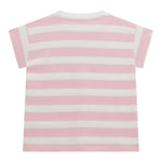 Guess T-Shirt Tinta Unita con Stampa E Fantasia A Righe per Bambina K5RI20K9 ROSA GUESS 