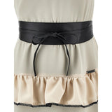 Monnalisa Abito Tinta Unita con Ruches per Bambina 41E905 BEIGE MONNALISA 