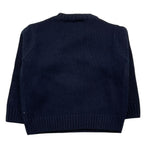 IL GUFO maglia girocollo tinta unita con ricami Blu per Neonato A24MA466EM220 BLU IL GUFO 