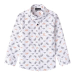SARABANDA camicia tinta unita con stampa biciclette Bianco per Bambino A122J BIANCO SARABANDA 