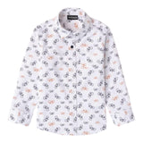 SARABANDA camicia tinta unita con stampa biciclette Bianco per Bambino A122J BIANCO SARABANDA 