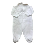 La Sartoria Dei Piccoli Tutina Bicolore con Stampa per Neonato LTB0051 BIANCO/BEIGE LA SARTORIA DEI PICCOLI 