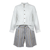 Barcellino Completo 2 Pezzi Camicia-Bermuda per Bambino 120110NJX BIANCO BARCELLINO 