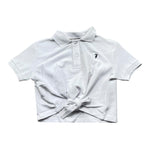 Trussardi Polo Modello Crop Tinta Unita per Bambina TGP26066PO BIANCO TRUSSARDI 