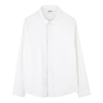 Boss Camicia Manica Lunga Tinta Unita con Logo per Bambino J52010X BIANCO BOSS 