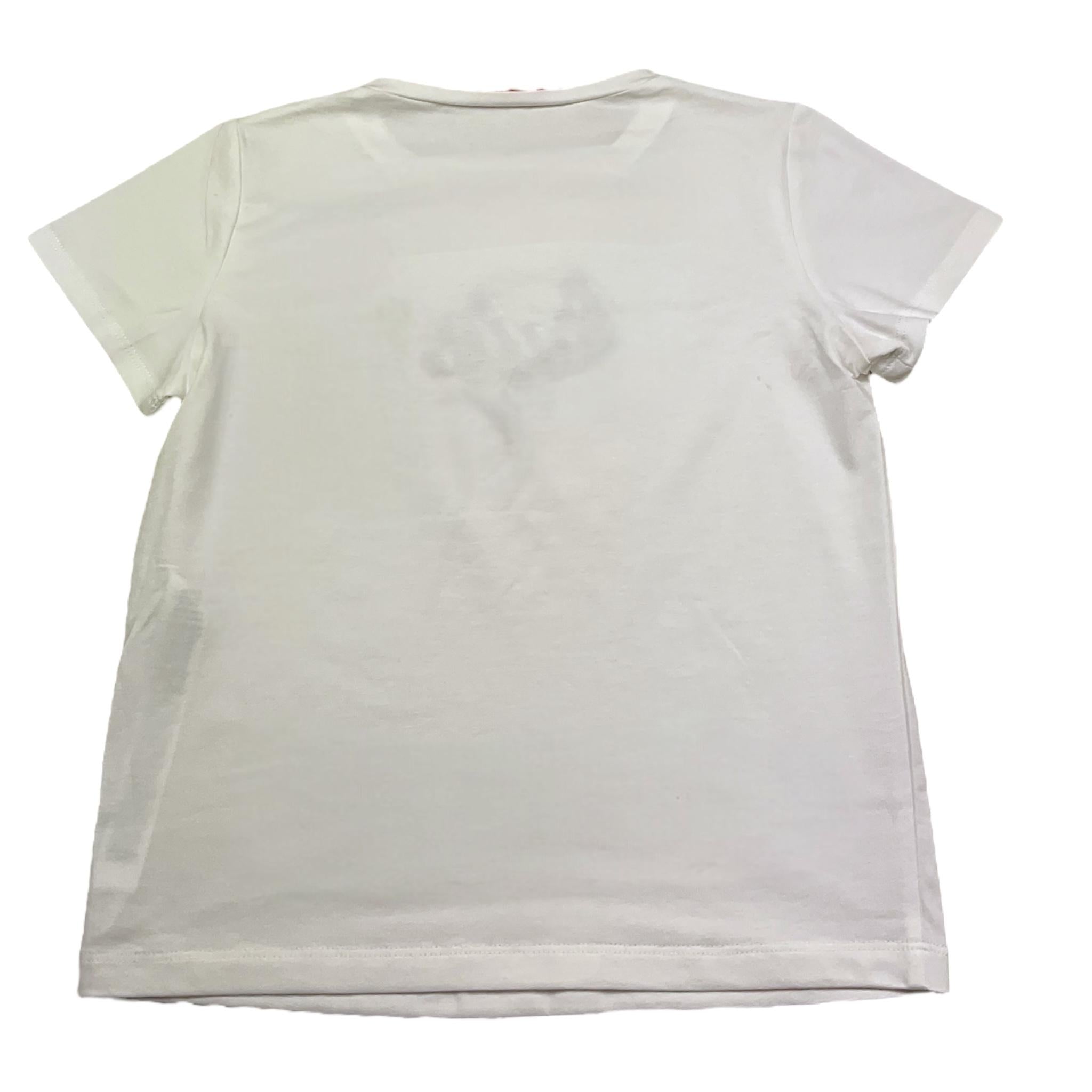 Liu Jo T-Shirt Girocollo Tinta Unita con Paillettes per Bambina GA5018X BIANCO LIU JO 