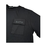 Disclaimer T-Shirt Girocollo Tinta Unita con Taschino per Bambino 25EDK58460 NERO DISCLAIMER 