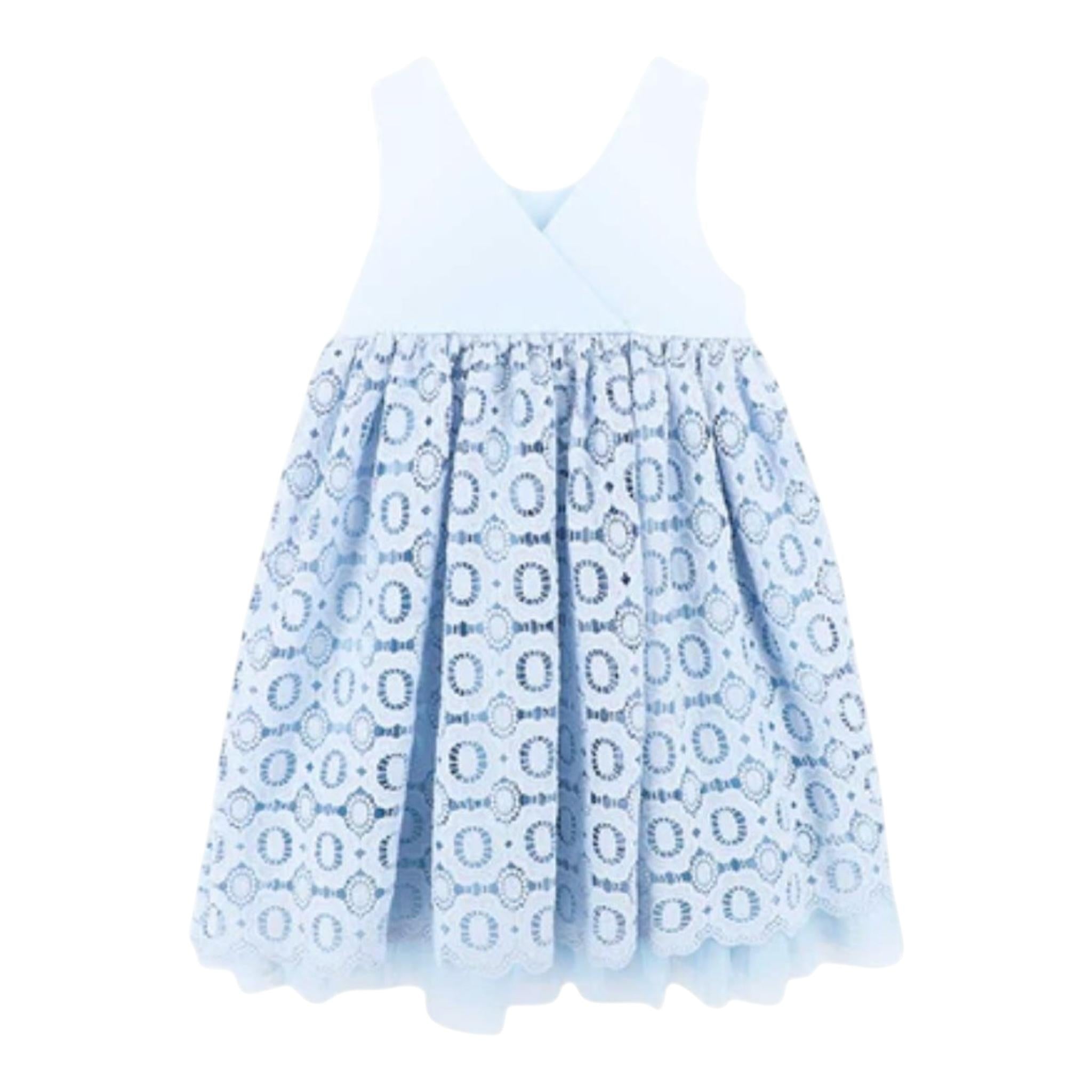 Angel'S Face Abito Tinta Unita Giromanica Traforato per Bambina CORELLA TURCHESE ANGEL'S FACE 