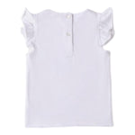 I Do T-Shirt Girocollo Tinta Unita con Stampa per Bambina 4B517 BIANCO I DO 
