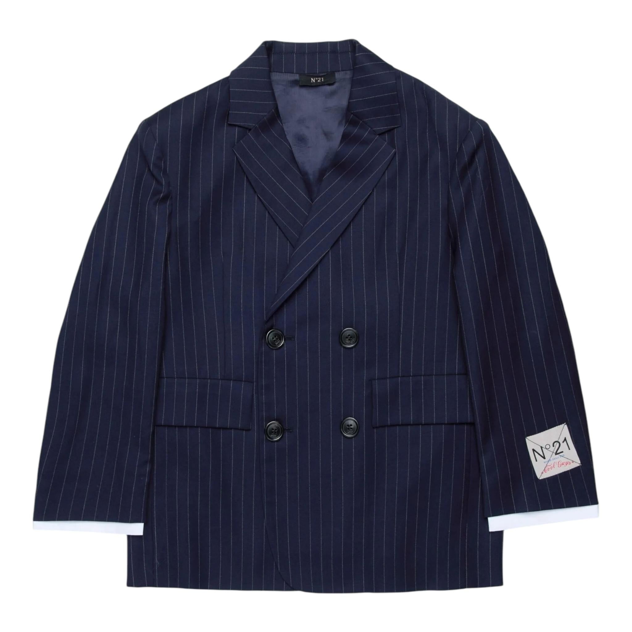 N°21 giacca tinta unita doppiopetto Blu per Bambino N21944 BLU N°21 