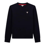 Guess Maglia Girocollo Tinta Unita con Logo per Bambino L0YR03Z2VV0 BLU GUESS 