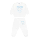 MOSCHINO completo 2 pezzi felpa-pantalone tinta unita Bianco per Neonato MUK051 BIANCO MOSCHINO 