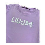 Liu Jo T-Shirt Girocollo Tinta Unita con Brillantini per Neonata KA5081NX LILLA LIU JO 