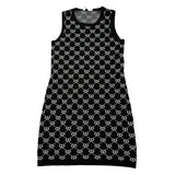 Twinset Abito Tinta Unita Logato Giromanica per Bambina 251GJ3QX2 NERO TWINSET 