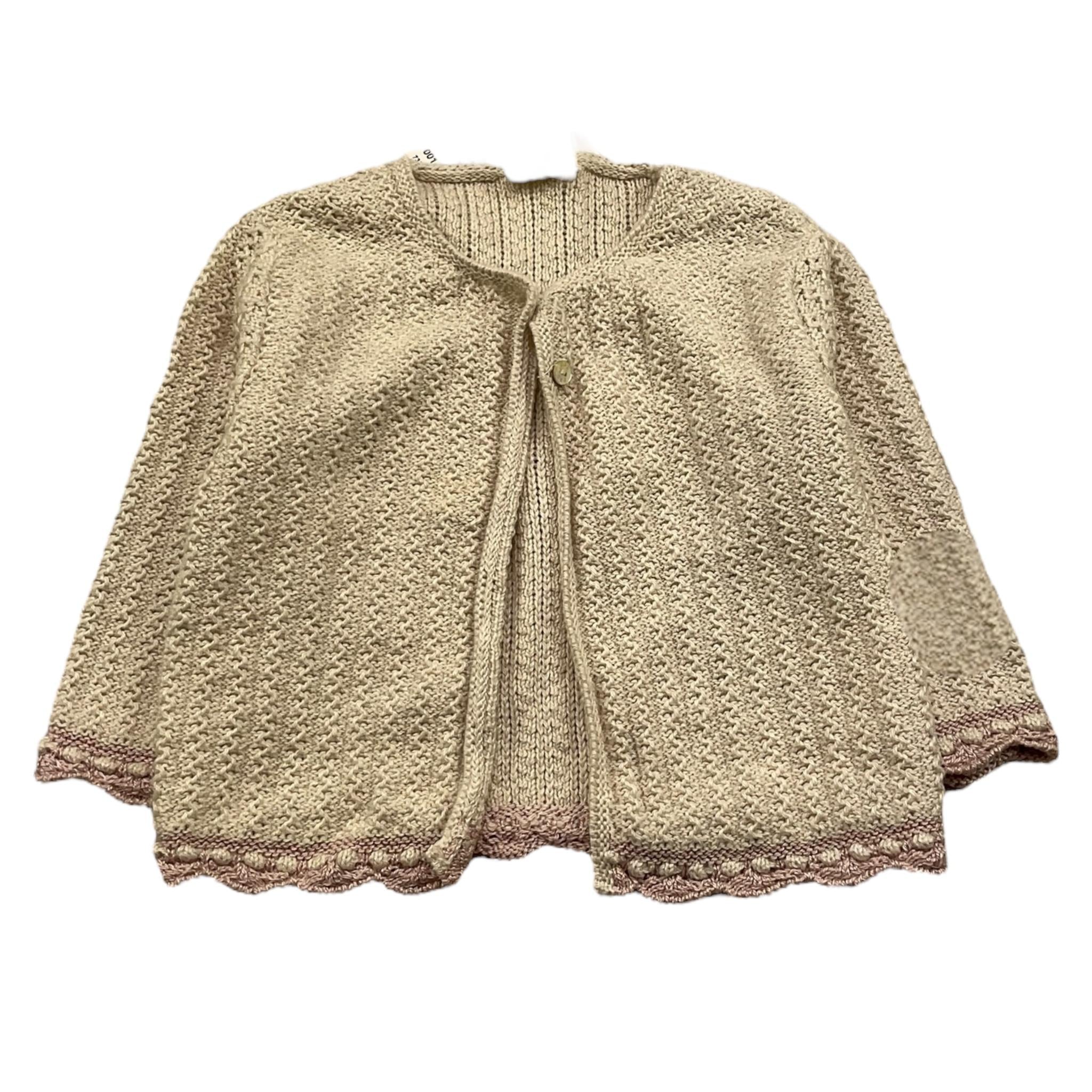 PAZ RODRIGUEZ cardigan tinta unita  Beige per Neonata 001120957 BEIGE PAZ RODRIGUEZ 