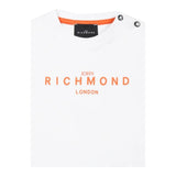 John Richmond T-Shirt Girocollo Tinta Unita con Stampa per Neonato RIP25014TS BIANCO JOHN RICHMOND 