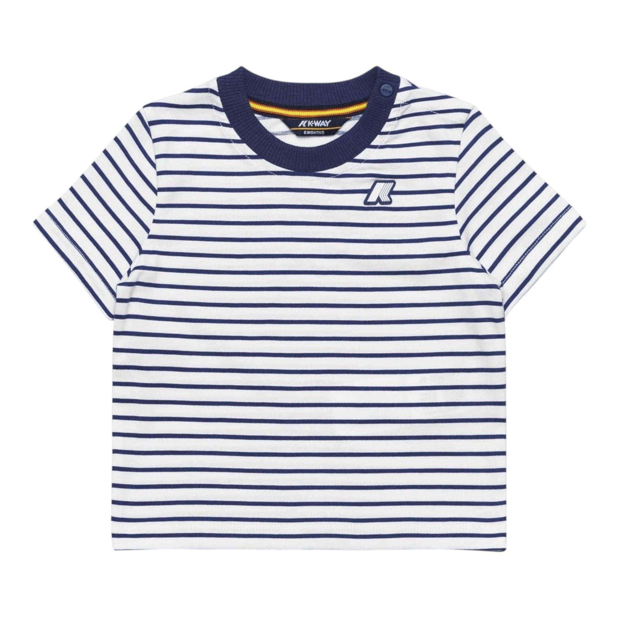 K-Way Completo 2 Pezzi Bicolore T-Shirt-Bermuda Fantasia A Righe per Neonato K2137TWX BLU K-WAY 