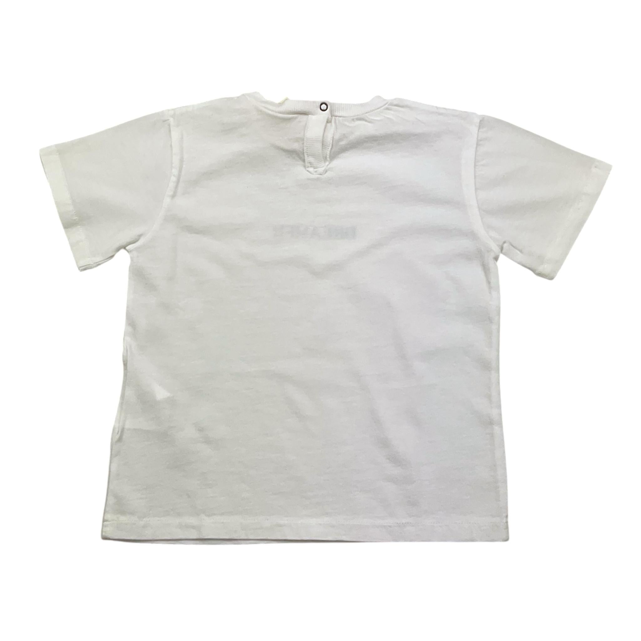 Babe & Tess T-Shirt Girocollo Tinta Unita con Stampa per Neonata 21518140N BIANCO BABE & TESS 