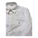 MANUEL RITZ camicia manica lunga con ricamo logo,tinta unita Bianco per Bambino MR0264 BIANCO MANUEL RITZ 