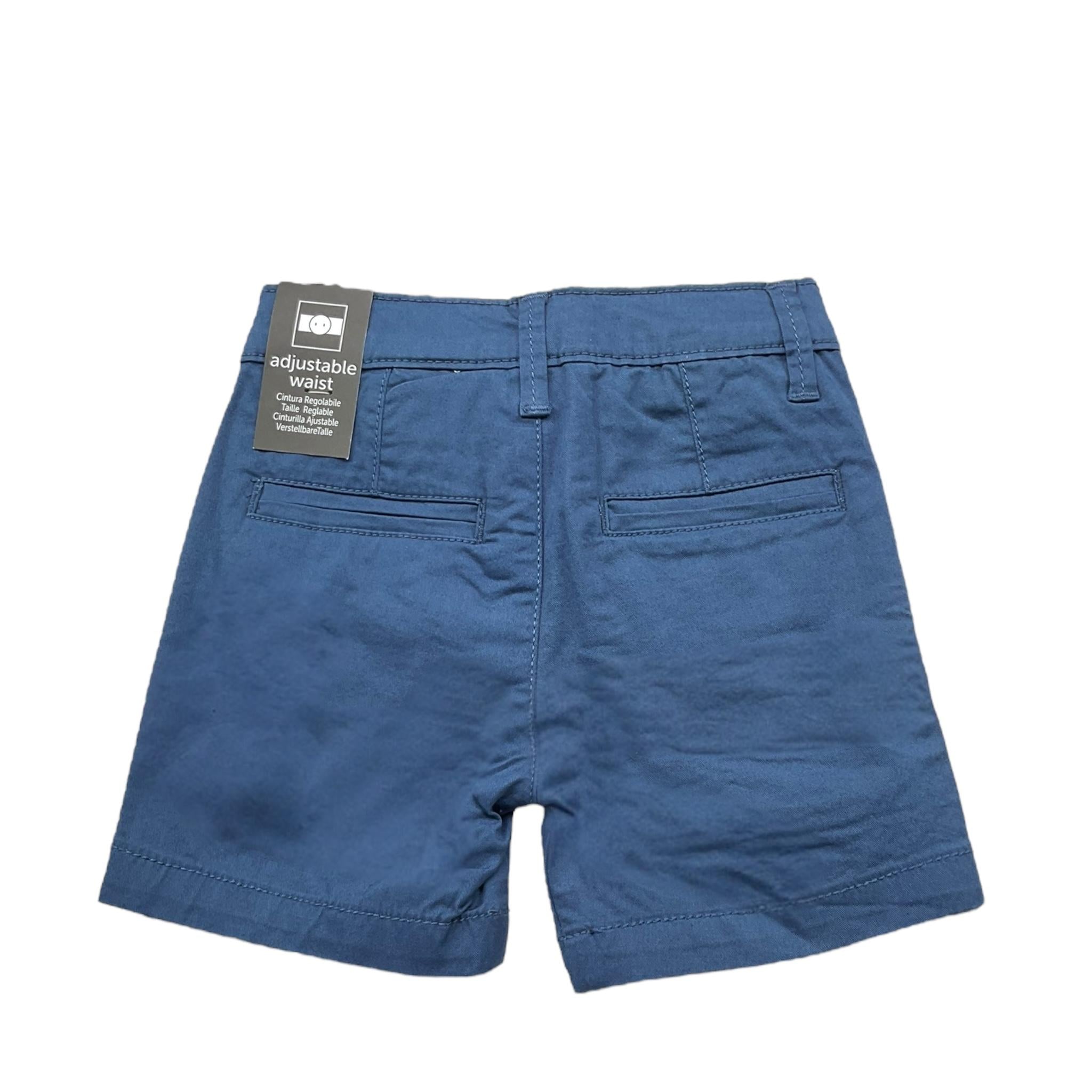 Sarabanda Bermuda Tinta Unita con Girovita Regolabile per Neonato 08140 BLU SARABANDA 