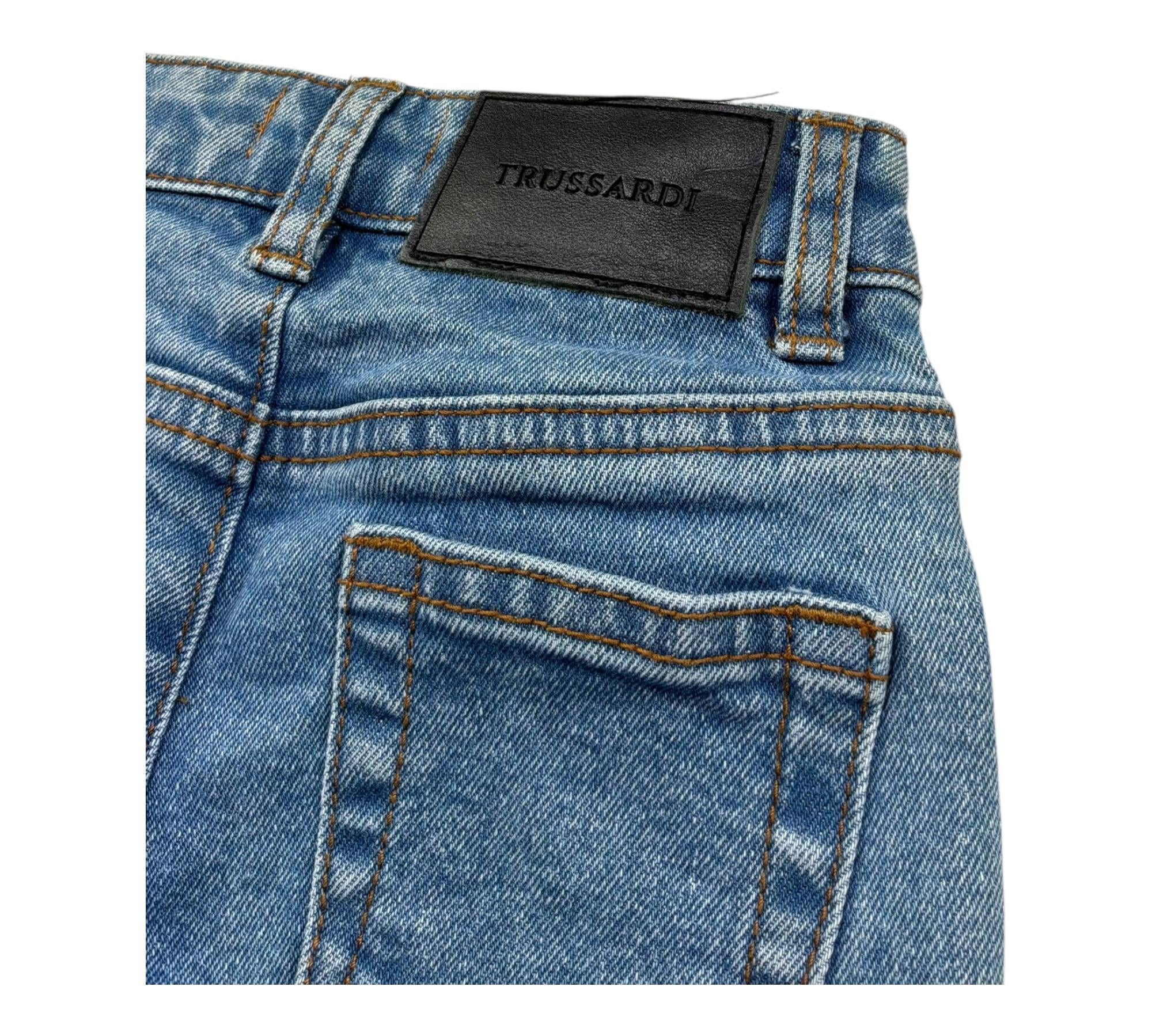 Trussardi Jeans Tinta Unita con Girovita Regolabile per Neonato TIP26087PA BLU TRUSSARDI 
