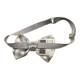 Ambaraba Gilet Tinta Unita con Parte Posteriore Fantasia Quadretti con Papillon per Neonato FM36093 AZZURRO AMBARABA 