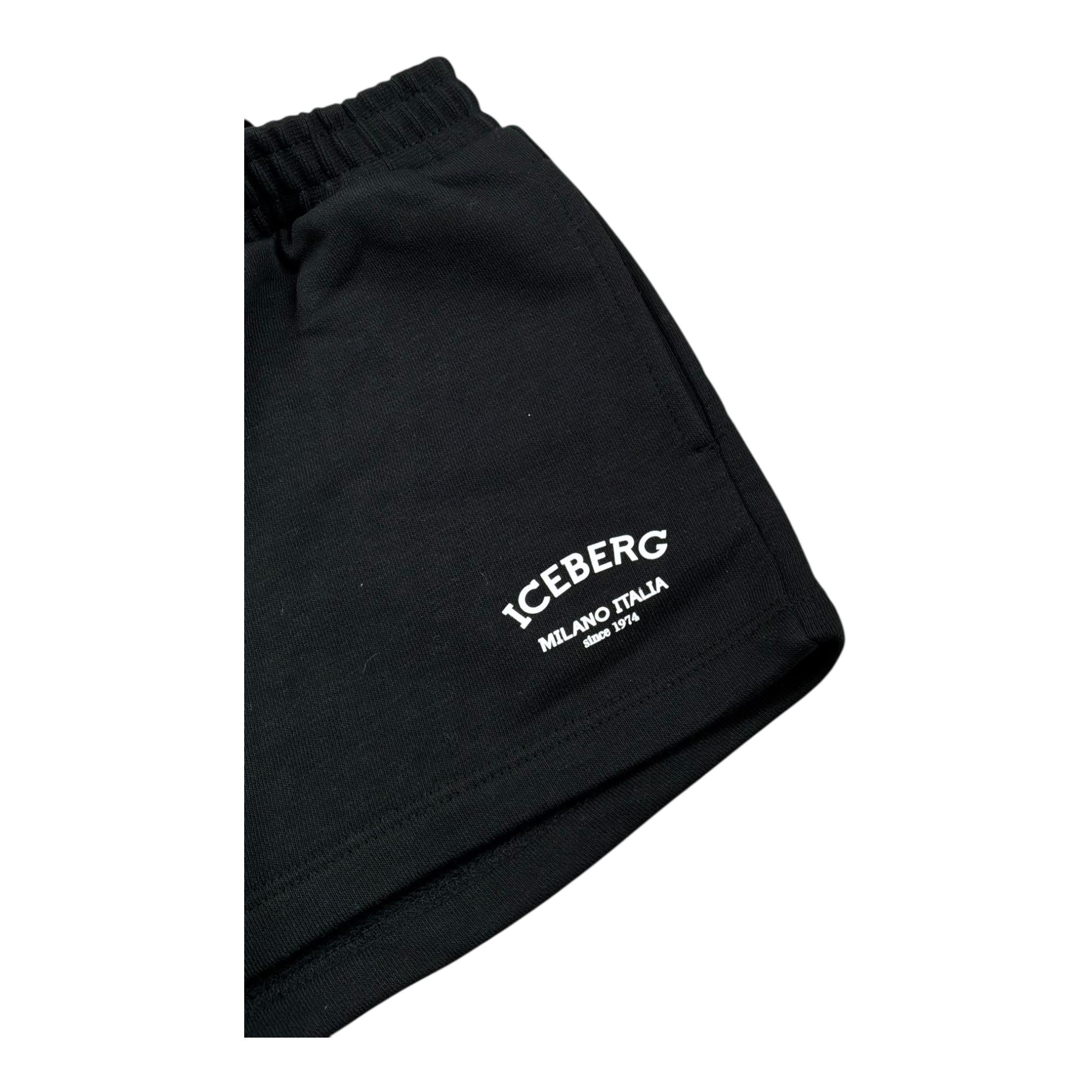 Iceberg Short Tinta Unita con Elastico In Vita per Bambina SHICE5150JX NERO ICEBERG 