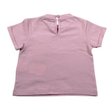 M+E' T-Shirt Girocollo tinta unita con Stampa Rosa per Neonata UE1405 ROSA M+E' 
