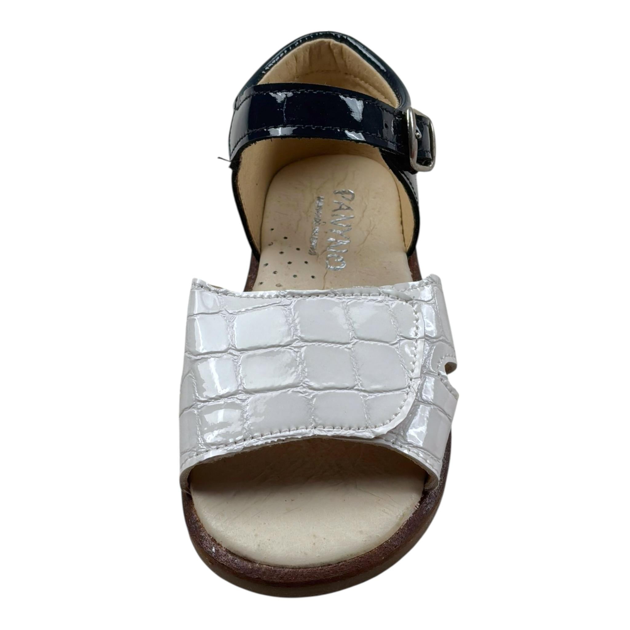 Panyno Sandalo Bicolore con Strappi per Bambina B2816 BIANCO/NERO PANYNO 