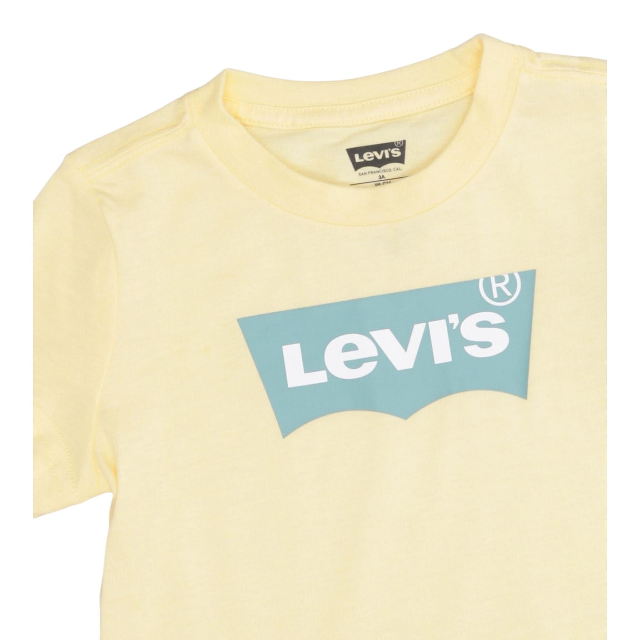 Levi'S T-Shirt Girocollo tinta unita con Logo Giallo per Neonato 6E8157XXXX GIALLO LEVI'S 