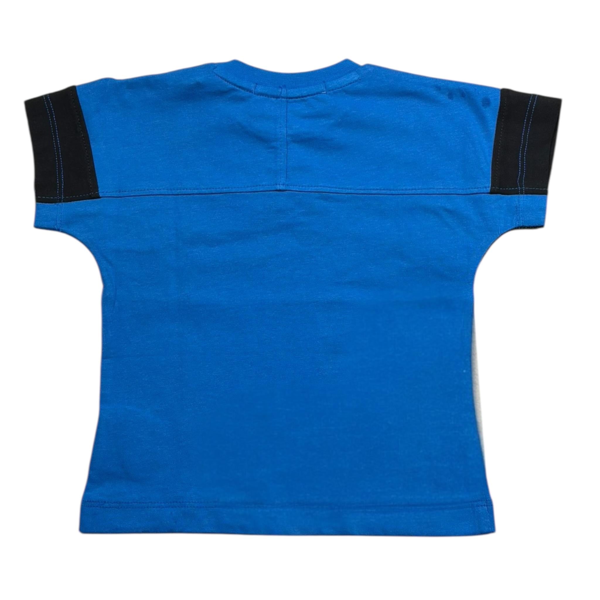 Cesare Paciotti T-Shirt Girocollo Tinta Unita con Stampa per Neonato TSP3108B COBALTO CESARE PACIOTTI 