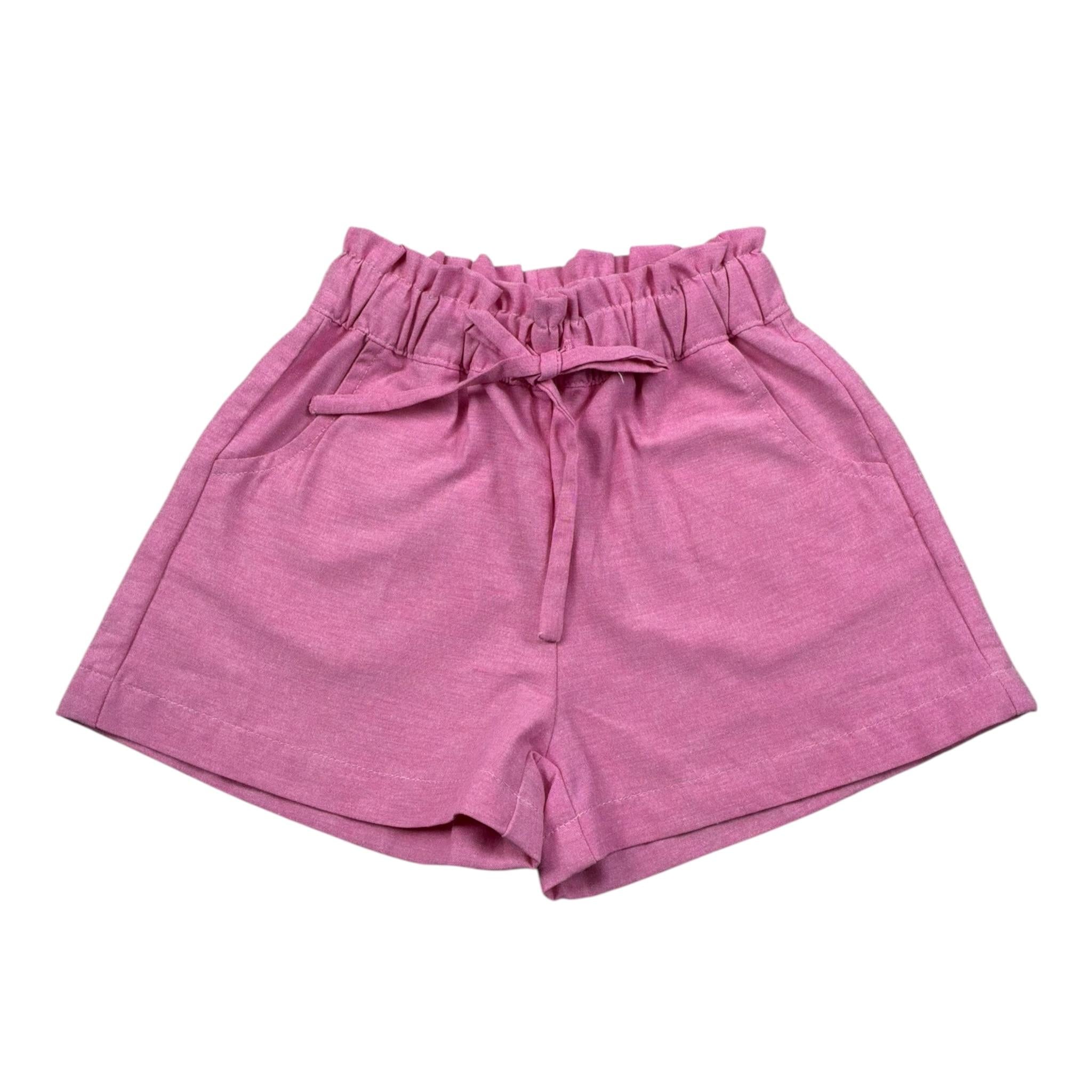 Malvi & Co Short tinta unita con Elastico In Vita Rosa per Bambina S25M032SHLC ROSA MALVI & CO 