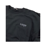 LIU JO felpa chiusa girocollo tinta unita con stampa  Nero per Bambina GF4067XX NERO LIU JO 