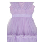 Monnalisa Abito Tinta Unita Giromanica con Tulle per Bambina 17C906 LILLA MONNALISA 