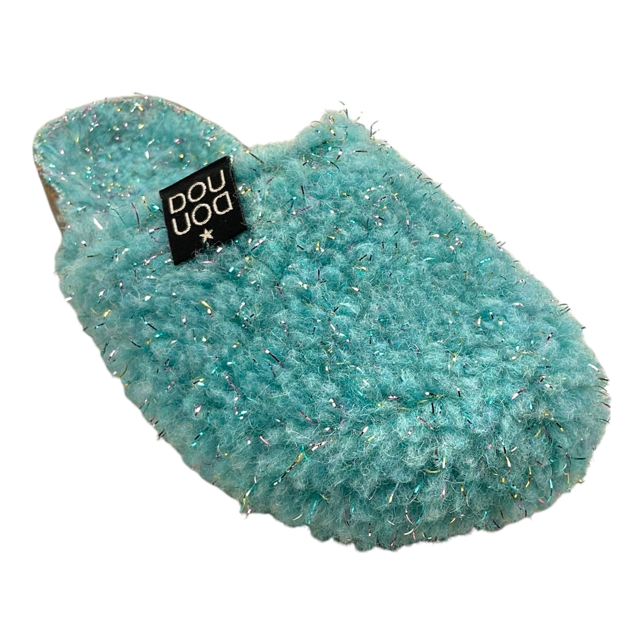 DOU DOU ciabatta tinta unita teddy Azzurro per Bambina BIRKY439 AZZURRO DOU DOU 