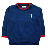 Trussardi Maglia Girocollo Tinta Unita per Neonato TIP26004MA BLU TRUSSARDI 