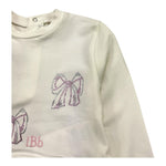 LE BEBE' shirt girocollo tinta unita con brillantini Panna per Neonata LBG6154 PANNA LE BEBE' 