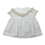 La Stupenderia Camicia Mezza Manica Tinta Unita con Colletto per Bambina TJCM72X PANNA LA STUPENDERIA 