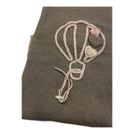 LALALU' coperta tinta unita con ricami in contrasto Tortora per Neonata COL9N TORTORA LALALU' 