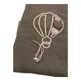 LALALU' coperta tinta unita con ricami in contrasto Tortora per Neonata COL9N TORTORA LALALU' 