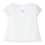 Mayoral Camicia Mezza Manica Tinta Unita per Bambina 3182 BIANCO MAYORAL 