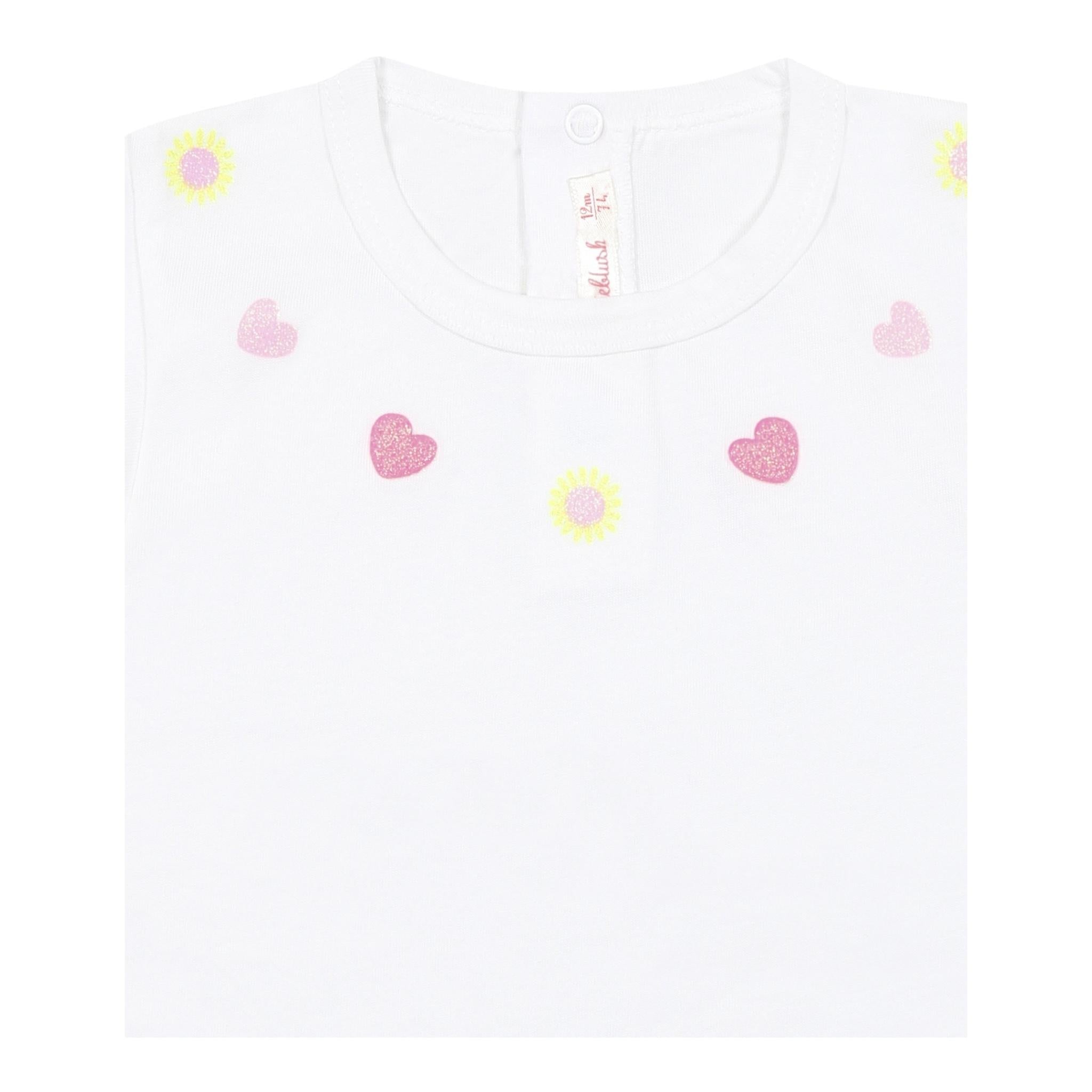 Billieblush T-Shirt Tinta Unita con Stampa per Neonata U21105 BIANCO BillIEBLUSH 