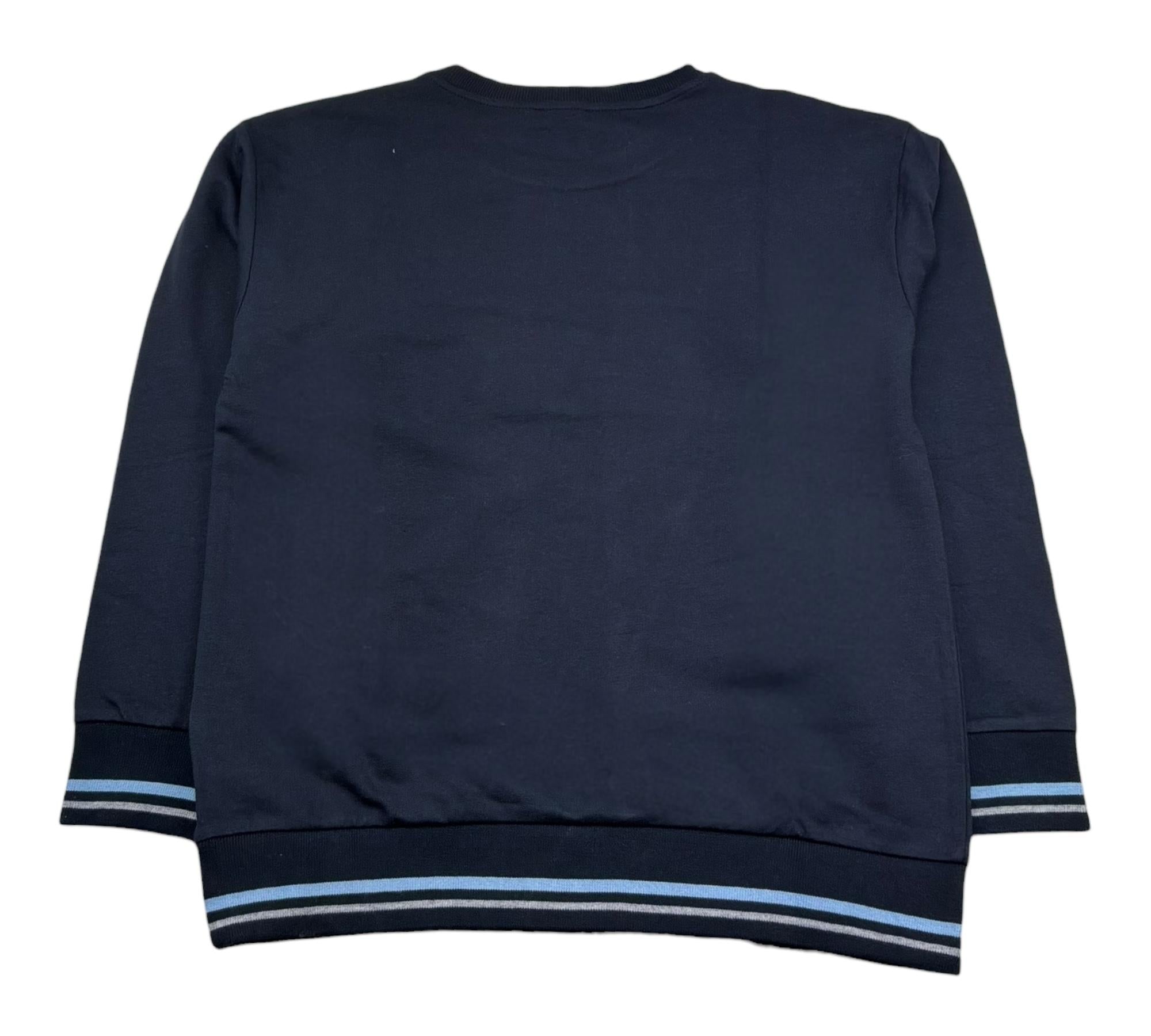 Monnalisa Felpa Chiusa Girocollo Tinta Unita con Stampa per Bambino 256608 BLU MONNALISA 