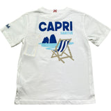 Saint Barth T-Shirt Girocollo Tinta Unita con Stampa per Bambino PORTLAND BIANCO SAINT BARTH 
