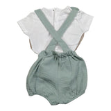Calamaro Completo 2 Pezzi T-Shirt-Salopette per Bambino 17942J BIANCO/VERDE CALAMARO 