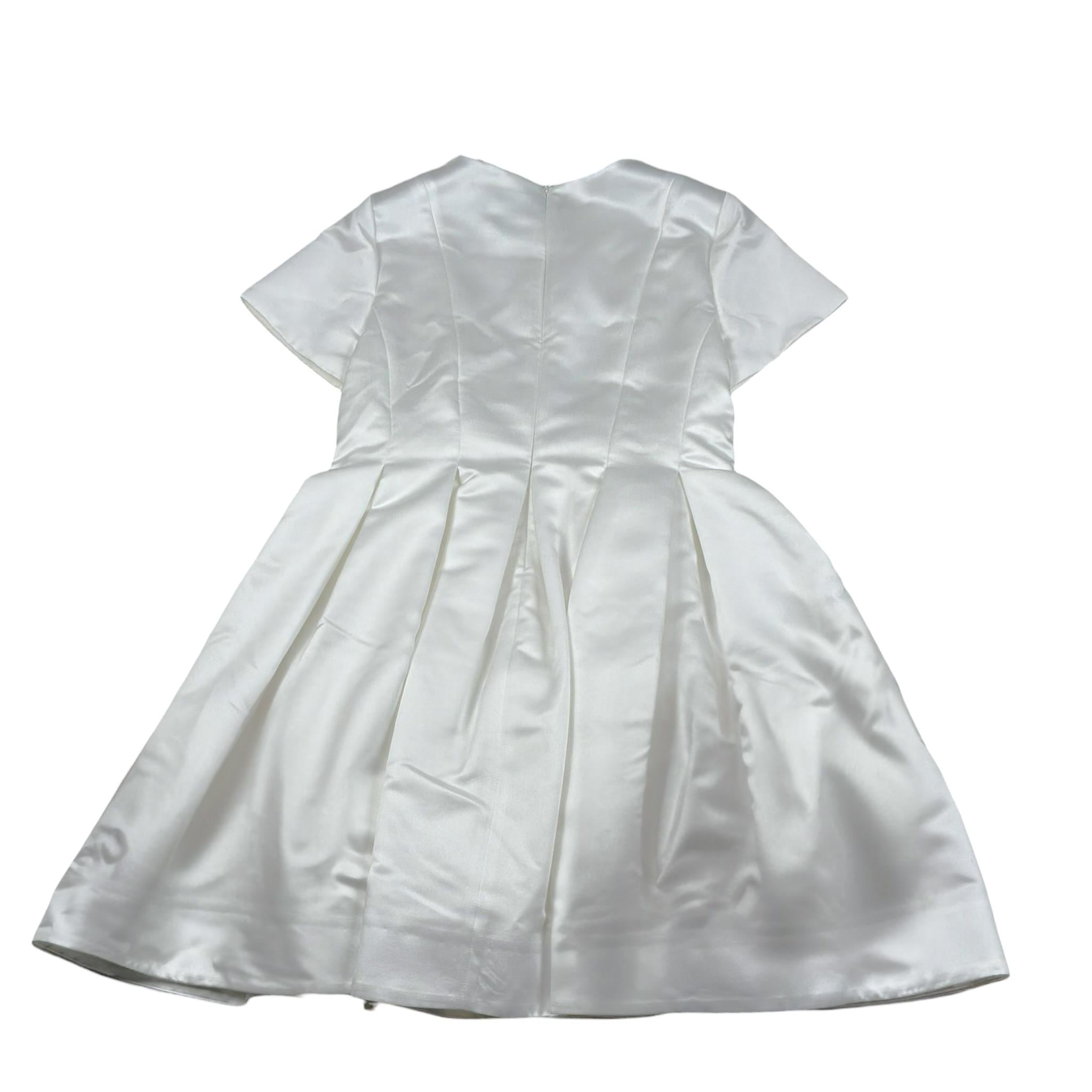 Simonetta Abito Cerimonia Tinta Unita Mezza Manica per Bambina SS1A51 BIANCO SIMONETTA 